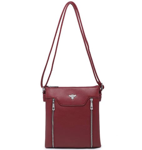 Gorgeous bee crossbody bag/Berry