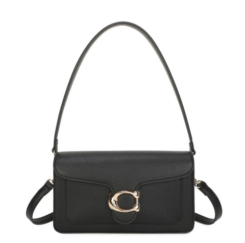 Flap shoulder/crossbody bag-Black