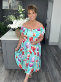Summer midi dress-Turkquoise