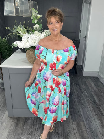 Summer midi dress-Turkquoise