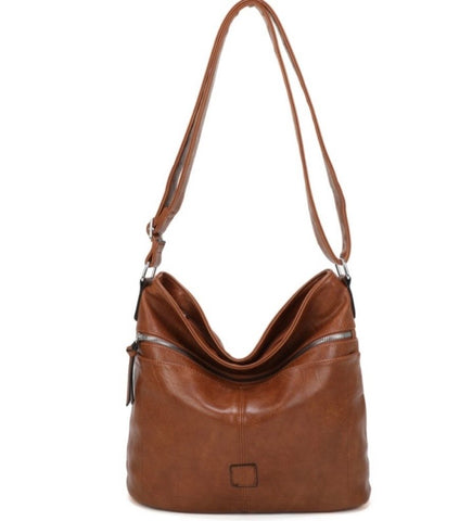 Classic crossbody bag two tone-Tan