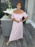 Ditsy flower maxi-Pink/lilac