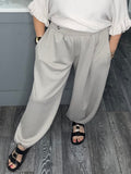 Soft touch military balloon joggers-Stone