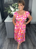 Calypso magic midi-Fuchsia