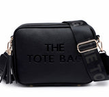 Double tassel tote camera bag-Black