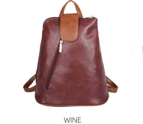 Burgundy backpack/crossbody bag