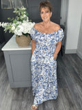 Pippa maxi dress-Blue
