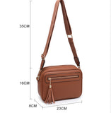 Mocha tassel camera bag