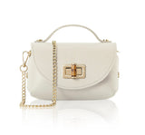 Italian leather smart crossbody bag-Beige