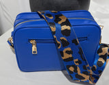 Two compartment crossbody bag-Cobalt blue