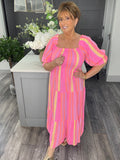 Aztec tribal print maxi-Pink