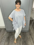 Chloe grey ruched side top