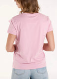 Embellished bow T-shirt-Pink