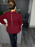 Dara alpaca mix peplum button back top-mulberry