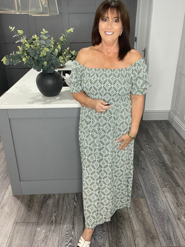 Gemma Summer maxi dress-Khaki