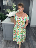 Summer midi dress -Lime