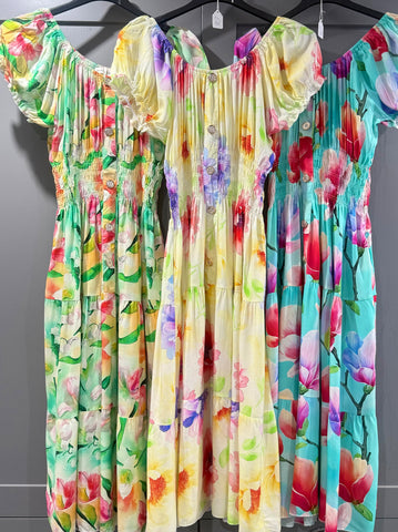 Summer midi dress-Turkquoise