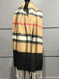 Cashmere blend chunky scarf-Camel mix
