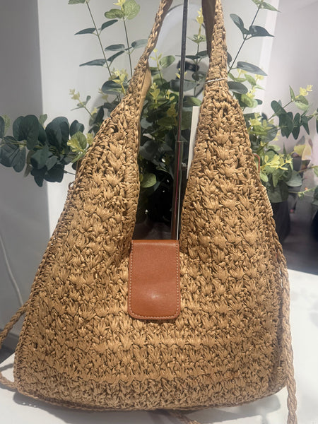 Dark straw Hobo bag