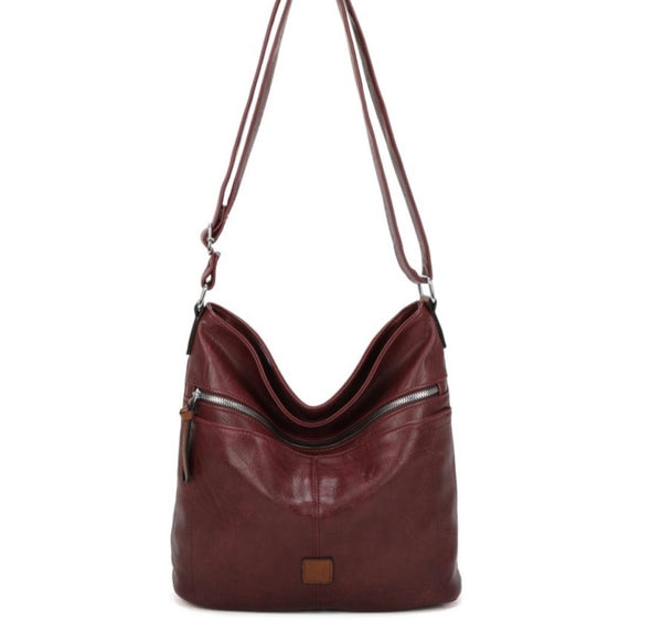Classic crossbody/shoulder bag -Burgundy