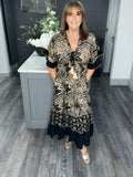 Sahara tassel dress-Black/Gold