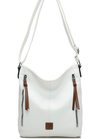 Large classic crossbody/shoulder bag-White