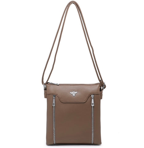 Gorgeous bee crossbody bag-Mocha