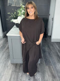 Paloma curve fit two piece set-Chocolate