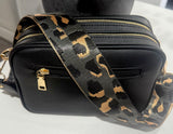 Two compartment crossbody bag -Black