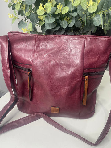 Classic crossbody/shoulder bag -Burgundy