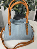 BlueTriple compartment shoulder/crossbody bag