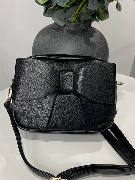 Pretty bow crossbody bag-Black