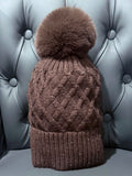 Diamond Crystal Pom hat-Chocolate
