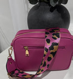 Two compartment crossbody bag-Fuchsia