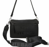 Black multi compartment crossbody Tote