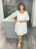 Bianca broderie anglaise smock dress