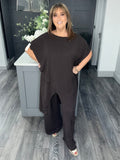 Paloma curve fit two piece set-Chocolate