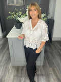 Lydia lace top -white