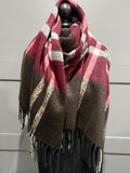 Cashmere blend chunky scarf-Berry mix