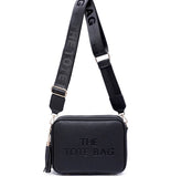Double tassel tote camera bag-Black