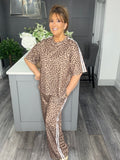 Leopard stripe Co-ord set-Mocha