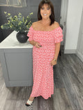 Gemma Summer maxi dress-Coral