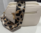 Two compartment crossbody bag-Beige