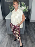 Mulberry abstract animal print trouser