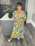 Portofino lemon dress-Navy