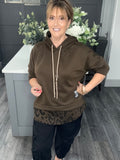 Chocolate leopard scuba hoody