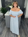 Ditsy flower maxi-Blue