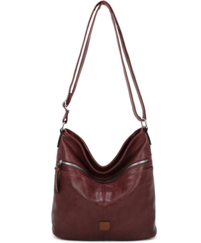 Classic crossbody bag two tone-mulberry