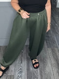 Soft touch touch military balloon joggers-khaki