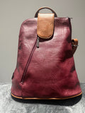 Burgundy backpack/crossbody bag